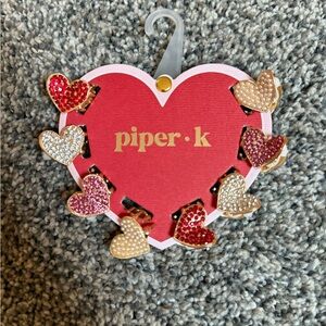 T.J.Maxx Sparkling Heart Hair Clips Set